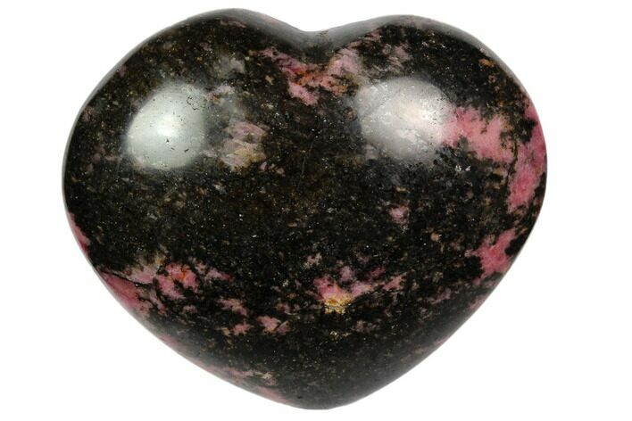 Polished Rhodonite Heart - Madagascar #117364